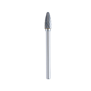 3mm shank single and double groove F type tungsten steel grinding head carbide rotary file arc round head milling cutter metal grinding engraving