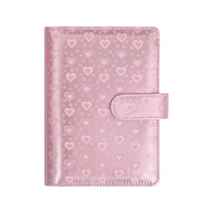Cross-border in stock explosions macaroon binder laser love hand book PU cash plan budget book