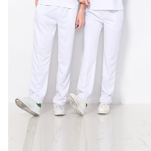 Genuine goods white sports pants women's trousers summer square dance sports pants plus size casual sports pants men's straight school pants