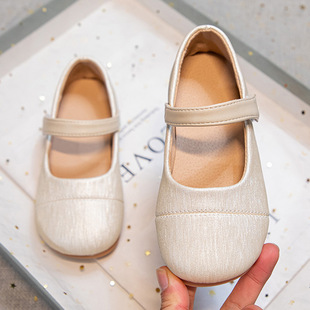 Children's Small Leather Shoes 2025 Spring and Autumn New Non-slip Wear-resistant Comfortable Baby Shoes Fashionable Simple Korean Style Girls' Shoes