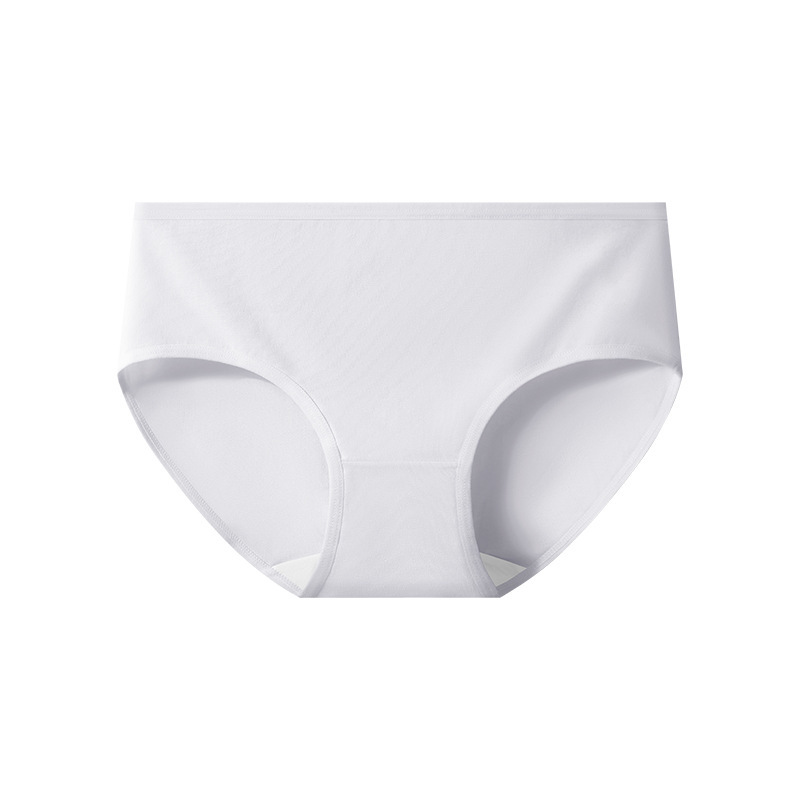 New cross-border minimalist solid color women's underwear, mid-waist, pure cotton, antibacterial crotch, skin-friendly, breathable, seamless, full-coverage hip underwear