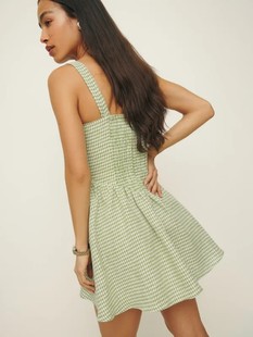 2025 Summer New French Sweet Style Pleated Slim Fit Slimming High Waist A- line Sling dress