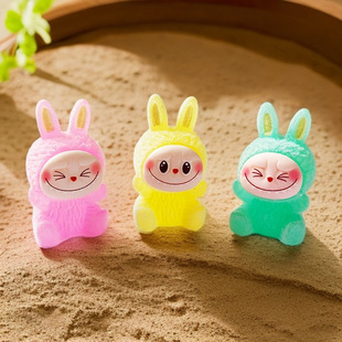 Glow-In-The-Dark Plush Flocked Ornaments Blind Bag Blind Box Trendy Toy Car Decorations Children's Gifts Cute