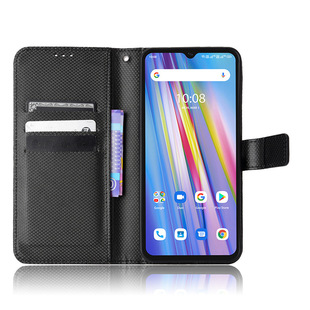 For Umi A15 Mobile Phone Case Umidigi Bison X20 Diamond Pattern Flip Leather Case Card Power 5S
