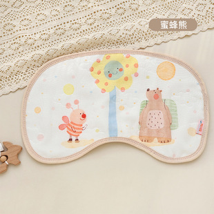 Baby's Twelve-Layer Cartoon Cotton Yarn Cloud Pillow Class A Flat Pillow Sweat Absorbing Breathable Newborn Pillow Anti-Spitting Pillow
