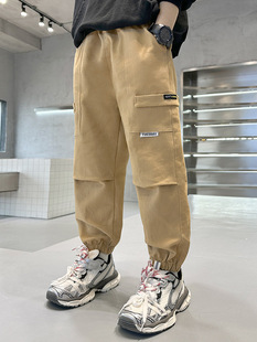 Children's Wear Boys Crane Pants 2024 New Children's Large-size Loose Casual Trousers Boys Summer Thin Pants