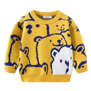 [Clearance] Boys fleece-lined Thickened Winter Clothes Korean Children's Sweat Baby Cartoon Warm Top 8783