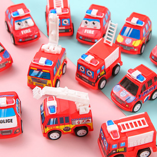 Children's Pullback Truck Fire Truck Engineering Truck Mini Car Model Little Boy Car Excavator Toy Gift