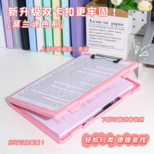 A4 plastic transparent file box high color value finishing storage file box multi-function test paper single force flat folder