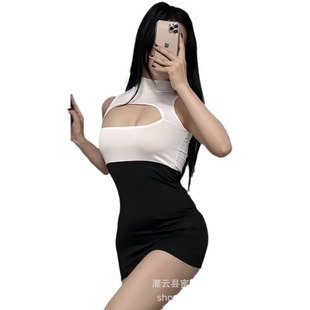 Honey Lips Sexy Lingerie Hot Hollow Temptation Sexy Uniform Tight Secretary Hip Skirt Uniform Temptation