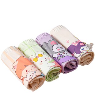Class a Modal Cotton [4 Pack] Girls Underwear Children's Boxer Antibacterial Pants Baby Antibacterial Little Girls Shorts