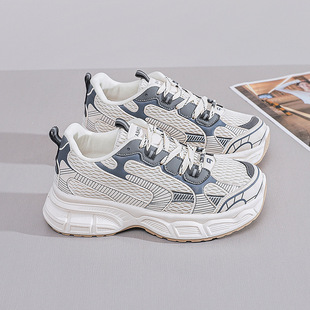 2024 Summer New Korean Style Breathable Torre Shoes Female Student Casual sneaker Women's Thick Sole Elevated Running Shoes for Women