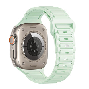 Applicable to Apple Strap apple watch1-10 Generation/S10 Woven Silicone Magnetic Watch with Light Mint