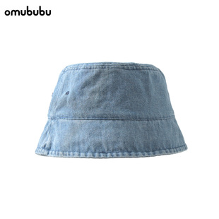 Bucket Denim Fisherman Hat New Women's All-match Summer Anti-ultraviolet Small Outdoor Travel Basin Hat for Students