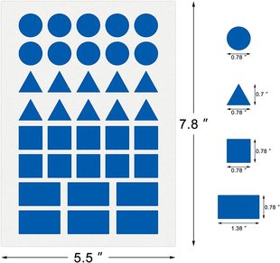 Multi-Color color coding stickers 10-color dot triangle square rectangular label file mark classification stickers