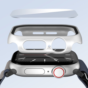 For Apple Apple Watch 10 Generation Watch Case 42mm 46mmPC Hard Shell Tempered Film One-piece Case