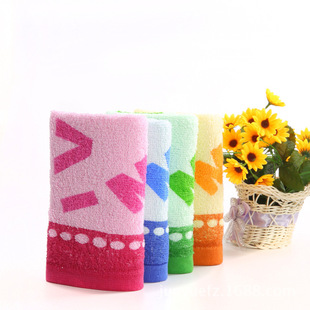 Letter towel printing 70g cotton towel absorbent soft household towel gift in stock embroidered logo