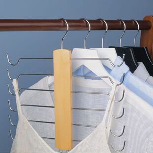 Multi-layer underwear storage hanger multi-functional solid wood hanger bra camisole hanger wholesale household