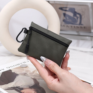 [Printable LOGO] Macaron Color Men and Women Can Hang Coin Purse Card Bag Mini Coin Headset Key Bag