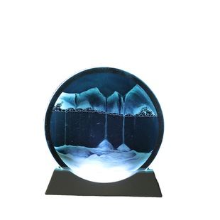New luminous quicksand painting night light ornaments creative hourglass art home decompression office TV cabinet decoration