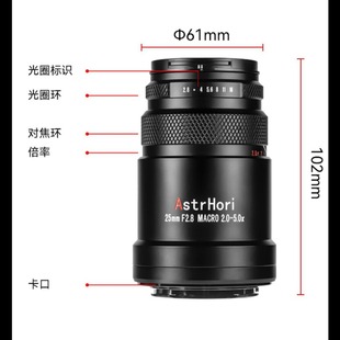 Rock Star 25mmF2.8 Quan Huafu 5x Magnification Ultra Macro Lens Shooting Landscape Characters Static Dynamic