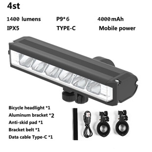 Велосипедный фонарь из алюминиевого сплава USB High Light Night Car Light Light Light Light Light Light фонарик может зарядить долгую ночь