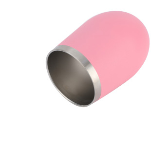 New 12oz Mini Eggshell Cup 304 Stainless Steel Thermos Cup Double Layer Vacuum Thermal Insulation Water Cup Thermal Insulation Cold Cup
