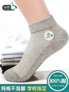 Cotton children's socks boys and girls socks summer thin cotton sweat-absorbent breathable deodorant short student socks wholesale