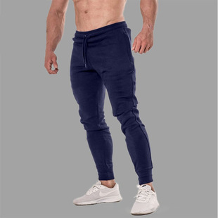 Foreign Trade Summer Sports Pants Men's European and American Running Fitness Football Small Leg Casual Pants Tether Tight Training Pants