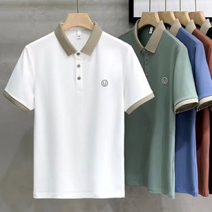 Explosions recommend men's fashion business casual long sleeve POLO shirt lapel men's T-shirt