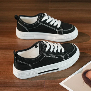 White Spring and Autumn Canvas Shoes Women's Shoes Board Shoes Breathable Women's Spring and Autumn Casual