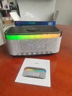 Новый белый шум Bluetooth динамик беспроводная зарядка цифровой часы будильник три в одном беспроводной наполняй звук