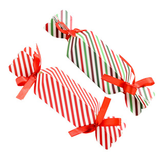 New candy box red striped Valentine's Day candy box tie box wedding box lipstick box with ribbon