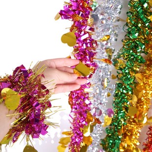 Christmas Tree Big Love Decoration Color Strip Wool Wedding Flower Wedding Room Color Belt Venue Layout Christmas Decoration
