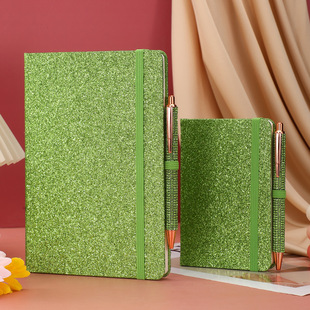 Cross-Border Glitter Strap Notebook Creative Personalized Sequin Notepad Student Exquisite Diary Wholesale