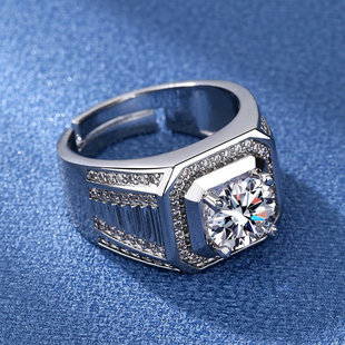 South Korea cross-border round hot European and American fashion hexagonal domineering ring men's ring ring jewelry wholesale