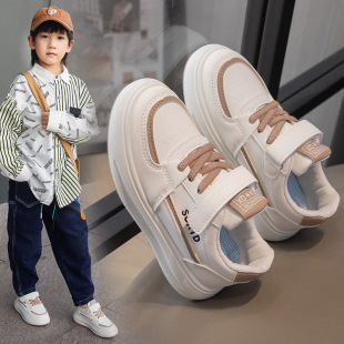 Children's sneakers boys sneaker Spring and Autumn New ins student White shoes all-match thick-soled boys casual shoes