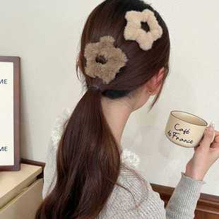 Milk floating ~ five-pointed star fur Net red hairpin female side clip broken hair bb clip