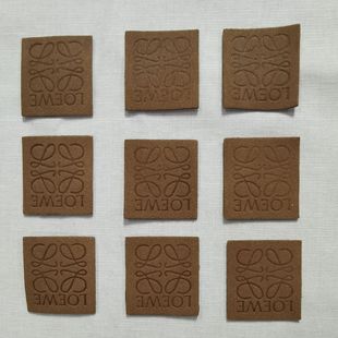 Clothing Microfiber Leather Label Pu Imitation Leather Label Accessories Leather Label Metal Embossed Bronzing Reflective Cowhide Label