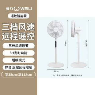 Powerful 16-inch electric fan household floor-to-floor desktop remote control fan ultra-quiet timing gifts a batch
