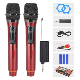 Cross-border supply wireless microphone one-to-two rechargeable home karaoke outdoor audio karaoke live singing
