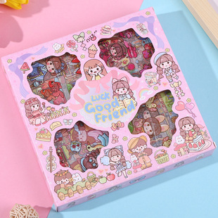 100 штук клубничного медведя Sanrio coolometi Yugui собака пудинг собака пача собака ПВХ в штучной упаковке наклейки на руку