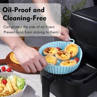 New Air Fryer Silicone Pot Air Fryer Silicone Pad Multifunctional Lined Fryer Baking Pan