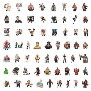 60 наклеек не повторяет спортивную борьбу WWE прилив прохладный холодильник мобильный телефон компьютер багаж скейтборд автомобиль водонепроницаемый наклейка