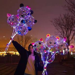 Сеть Red Ball Ball Ball Букет розы светящиеся прозрачные воздушные шары