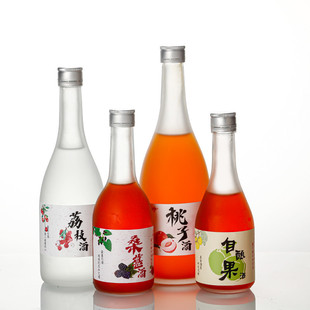 Wholesale 500ml fruit wine bottle glass frosted belly white wine bottle bottled self-brewed green plum wine bottle a kilo
