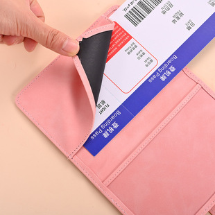 Factory Direct Supply Rfid Multifunctional Hidden Buckle Passport Book Pu Leather Document Cosmetics Bag Travel Portable Passport Cover