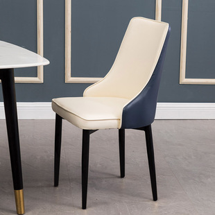 New Nordic Light Luxury Dining Chair Post-modern Household Restaurant Stool Simple Hotel Leather Backrest Chair Dining Table Chair