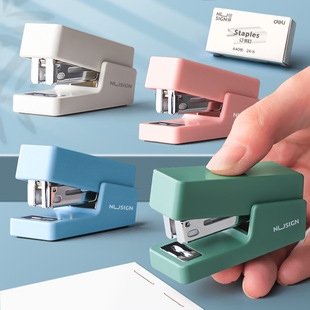 NS083 Real Color Delinius 12 Card Stapler Student Small 20 Page Office Stapler with Nails