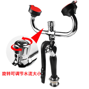 304 stainless steel double-mouth eye washer mobile handheld laboratory wall-mounted emergency eye washer factory can pass